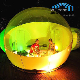 Barraca inflável transparente da bolha para o local de acampamento exterior com ventilador de ar